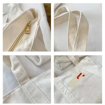 Thick Cotton Canvas Beach Shopping Tote
