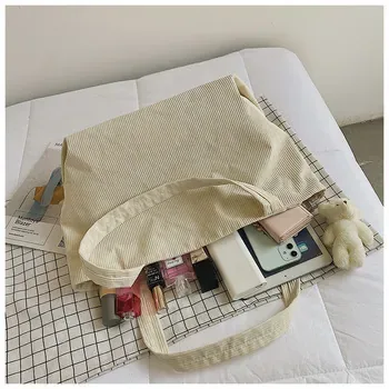 Custom Corduroy Shopping Tote ZG20241029M4