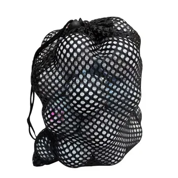 Custom Mesh Black Polyester Drawstring Bag