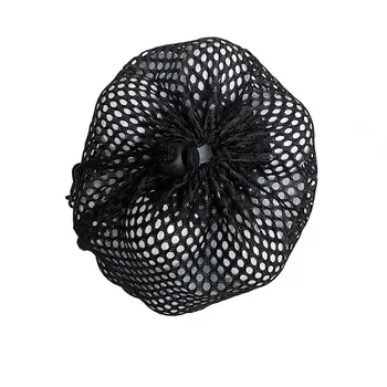 Custom Mesh Black Polyester Drawstring Bag