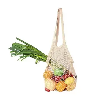 Cotton Knit Mesh Produce Shoulder Tote