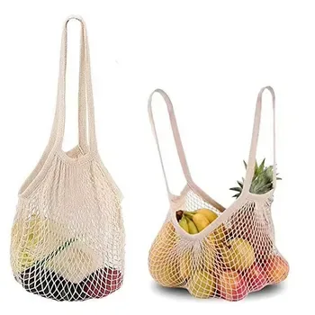 Cotton Knit Mesh Produce Shoulder Tote