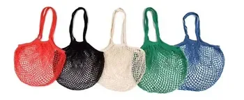 Cotton Knit Mesh Produce Shoulder Tote