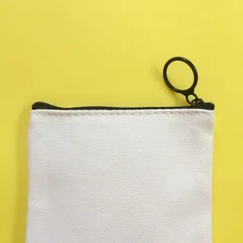 Custom Black Canvas Cosmetic Bag