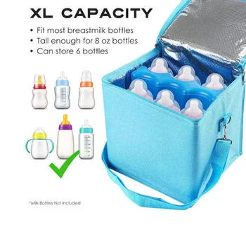Polyester Breastmilk Bottle Cooler Bag