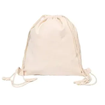 Custom Drawstring Natural Cotton Canvas Laundry Bag