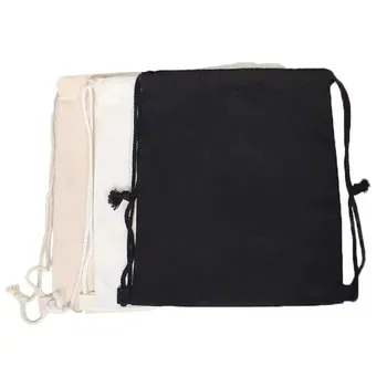 Custom Drawstring Natural Cotton Canvas Laundry Bag