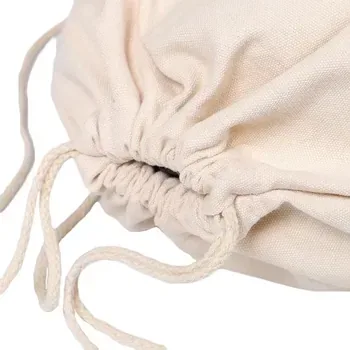 Custom Drawstring Natural Cotton Canvas Laundry Bag