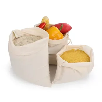 Custom Drawstring Cotton Produce Bag