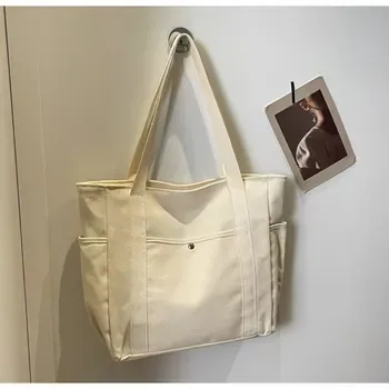 Custom Zippered Cotton Canvas Beach Tote