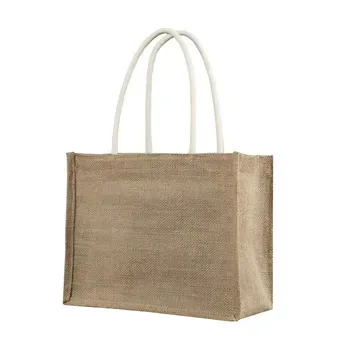 Mini Jute Shopping Bag with Zipper