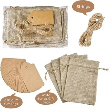 Custom Jute Drawstring Gift Bag ZG20241211M4