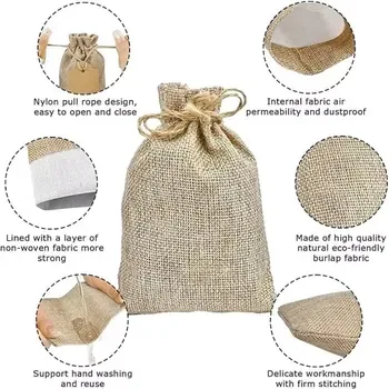 Custom Jute Drawstring Gift Bag ZG20241211M4