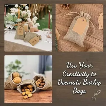 Custom Jute Drawstring Gift Bag ZG20241211M4