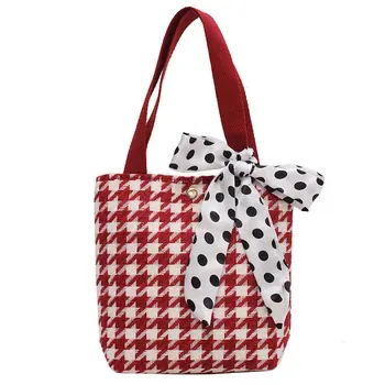 Custom Striped Canvas Shopping Tote ZG20241122M3