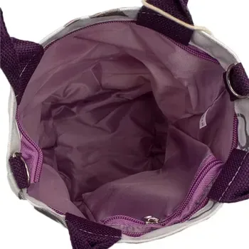 Round Zipper Cotton Canvas Lunch Tote