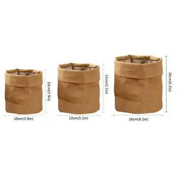 Round Jute Linen Planter Storage Basket