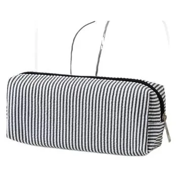 Custom Striped Polyester Cosmetic Bag