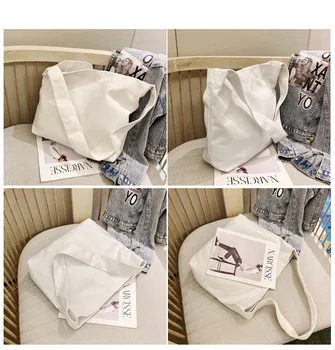 Cotton Canvas Tote with Magnetic Snap