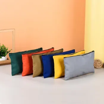 Custom Zippered Canvas Makeup Pouch 20240107c1