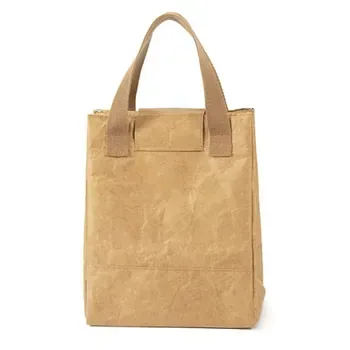 Waterproof Kraft-Look Insulated Lunch Bag