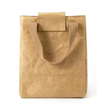 Waterproof Kraft-Look Insulated Lunch Bag