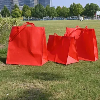 Custom Red Non-Woven Shopping Bag ZG20260127A17