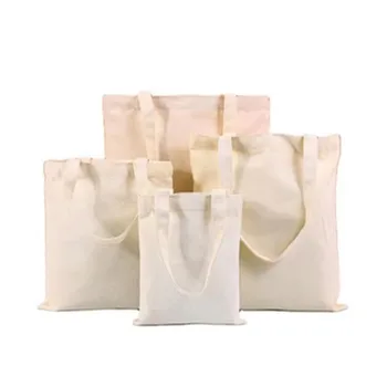 Canvas Supermarket Shopping Tote with Zipper