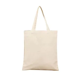 Canvas Supermarket Shopping Tote with Zipper