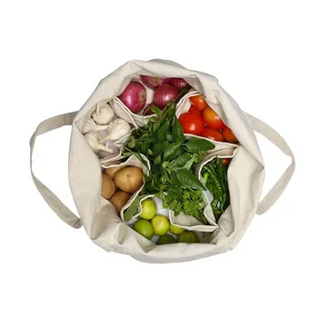 Custom White Cotton Canvas Shopping Tote with Front Pocket