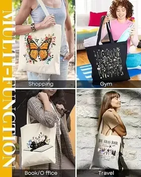Custom 12oz Cotton Canvas Shopping Tote ZG20220712M1