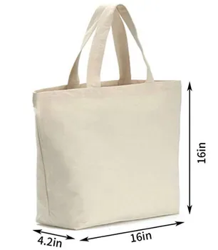 Custom Zippered Canvas Grocery Tote