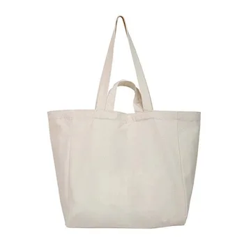 Letter-Print 8-12oz Canvas Shopping Tote