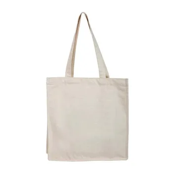 Letter-Print 8-12oz Canvas Shopping Tote