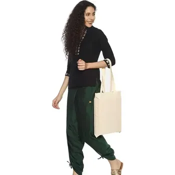 Custom Cotton Canvas Shopping Tote ZG20231215M3