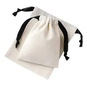 Cotton Canvas Drawstring Pouch 17x20.5cm
