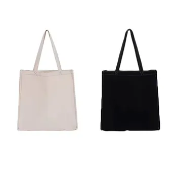Cotton Canvas Pocket Shopping Tote Bag