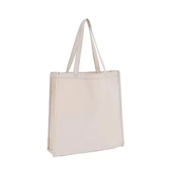 Cotton Canvas Pocket Shopping Tote Bag