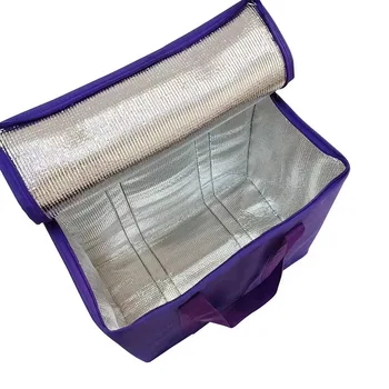 Purple Foldable Non-Woven Delivery Cooler