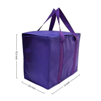 Purple Foldable Non-Woven Delivery Cooler