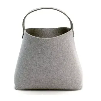 Foldable Felt Firewood Basket with Handles