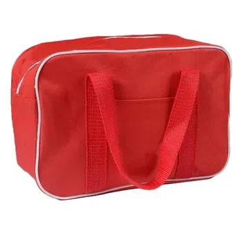 Custom Insulated Red 600D Lunch Cooler Bag ZG23082302