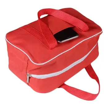 Custom Insulated Red 600D Lunch Cooler Bag ZG23082302