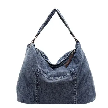 Custom Denim Shopping Bag