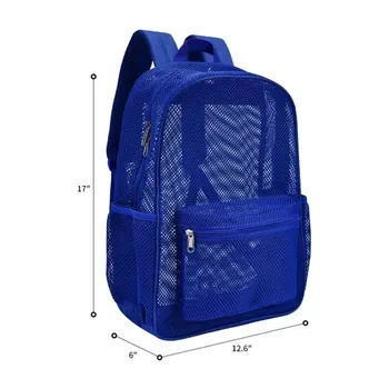 Custom Clear Mesh Polyester Backpack