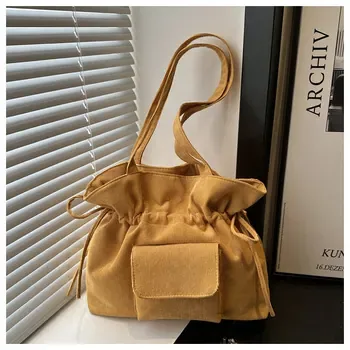 Custom Corduroy Shopping Bag ZG20260206A2