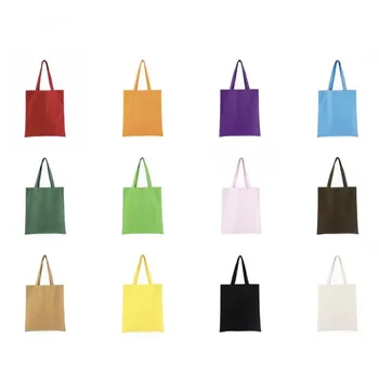 Multicolor 12oz Cotton Canvas Grocery Tote