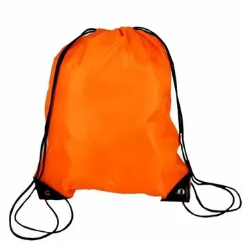 Custom Waterproof Drawstring Black Polyester Backpack