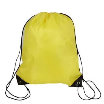 Custom Waterproof Drawstring Black Polyester Backpack