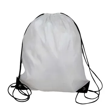 Custom Waterproof Drawstring Black Polyester Backpack